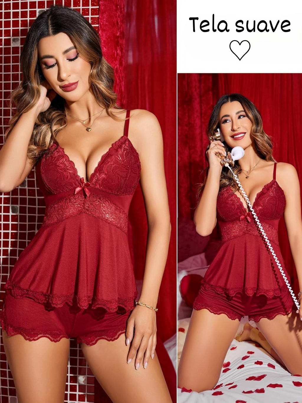 Dulce Noche™ | Pijama sexy de encaje