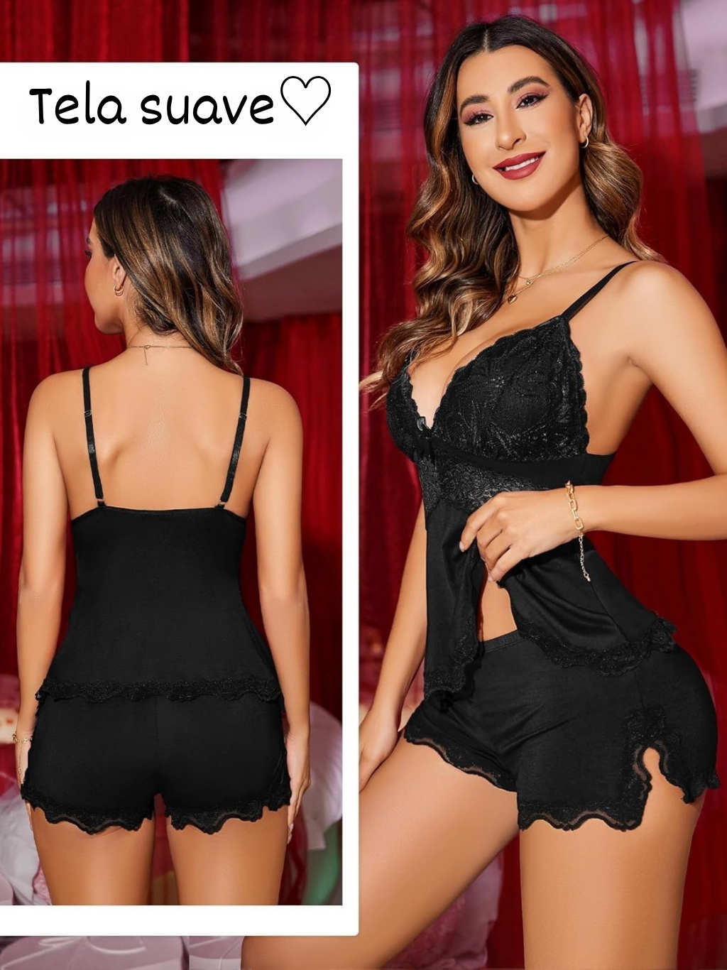 Dulce Noche™ | Pijama sexy de encaje