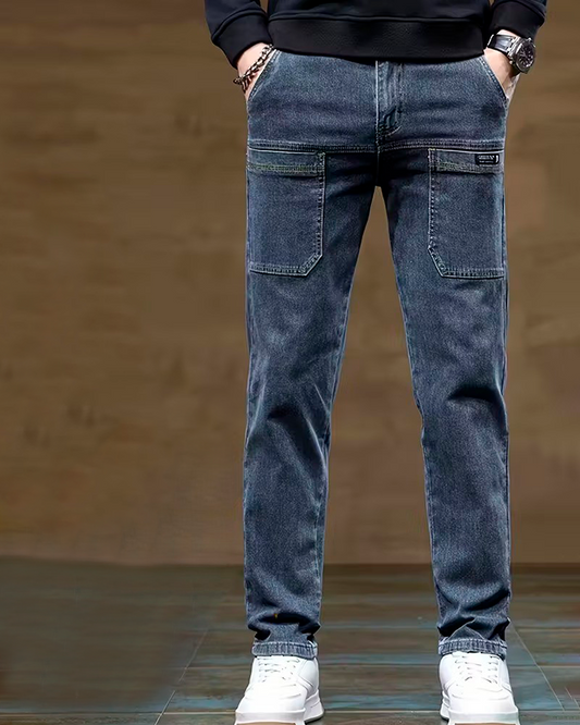 Rekbare rechte herenjeans