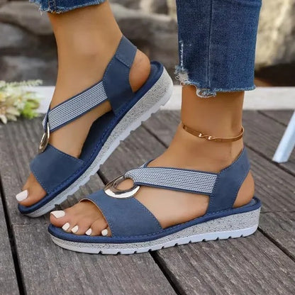 Costa Luna™ | Sandalias de Piel con Plantilla Ortopédica