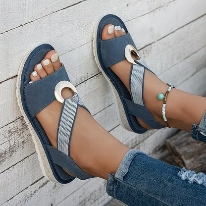 Costa Luna™ | Sandalias de Piel con Plantilla Ortopédica