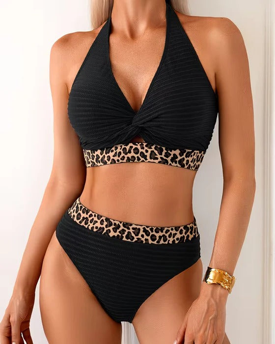 Sahara Luxe™ | Bikini acanalado de Leopardo