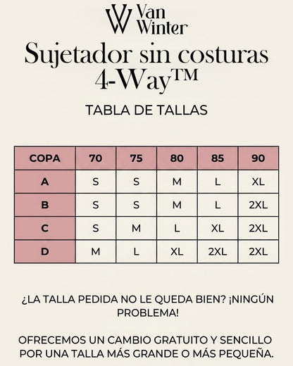 4-Way™ | Sujetador Invisible con 4 Formas de Uso