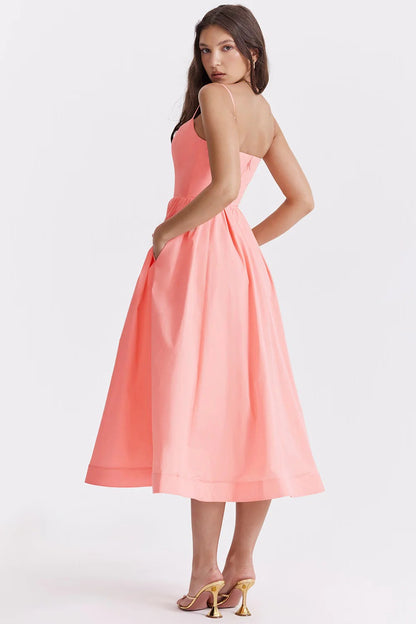Estelle Sun™ | Vestido con Corsé y Tirantes Ajustables