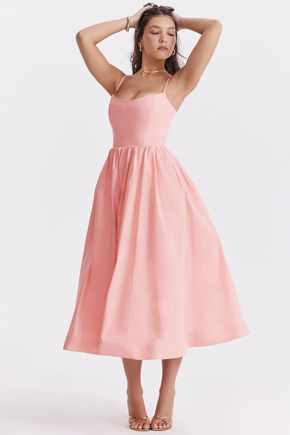 Estelle Sun™ | Vestido con Corsé y Tirantes Ajustables