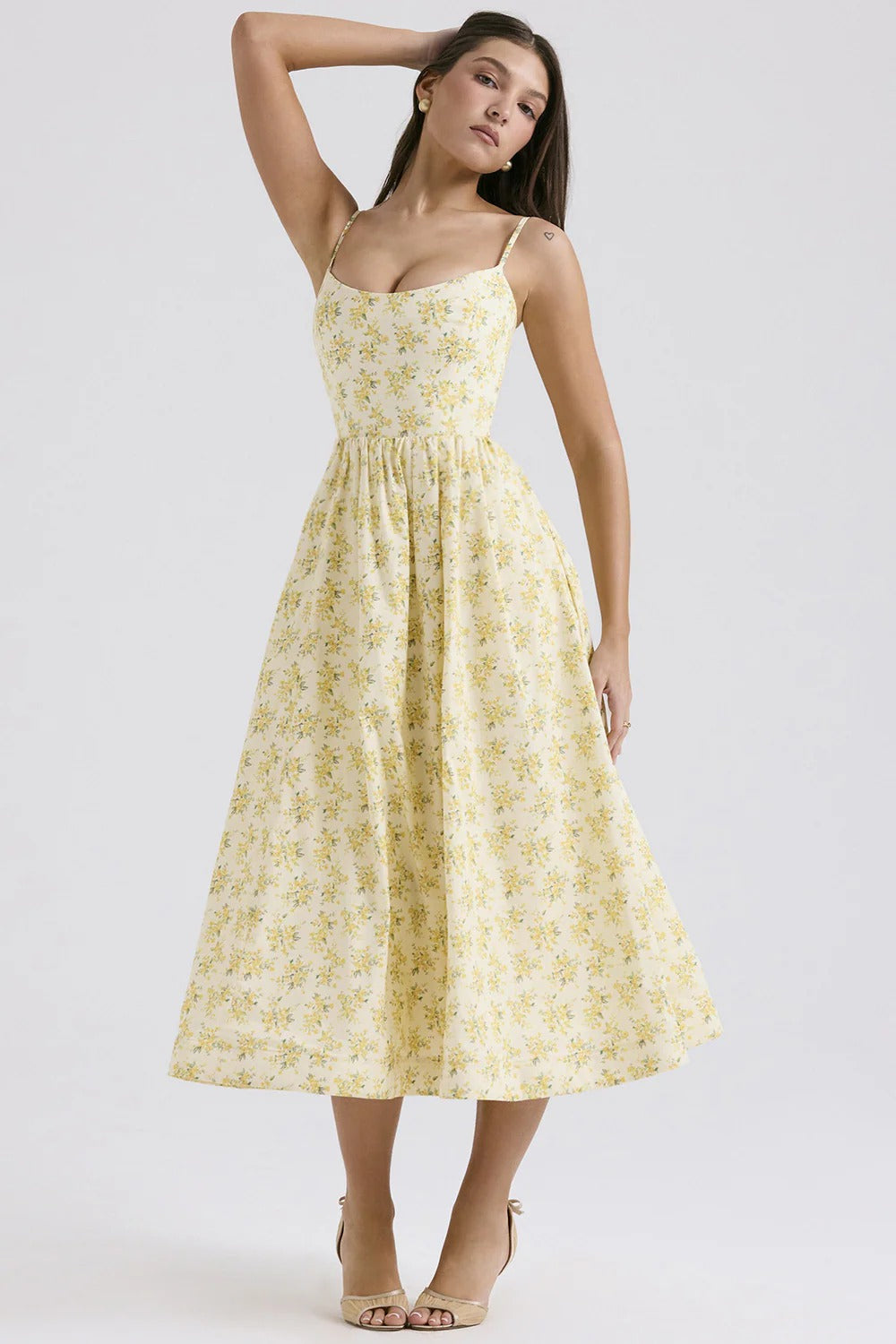 Estelle Sun™ | Vestido con Corsé y Tirantes Ajustables
