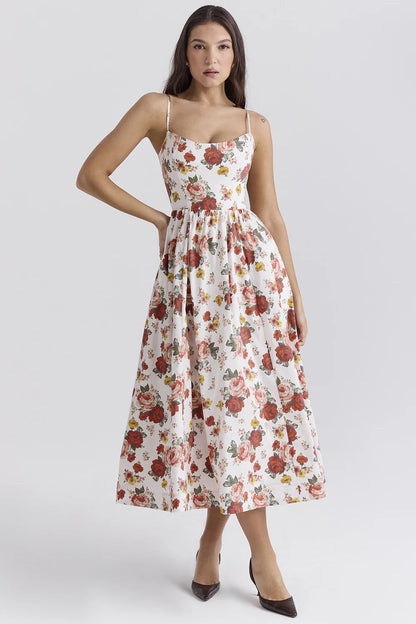 Estelle Sun™ | Vestido con Corsé y Tirantes Ajustables