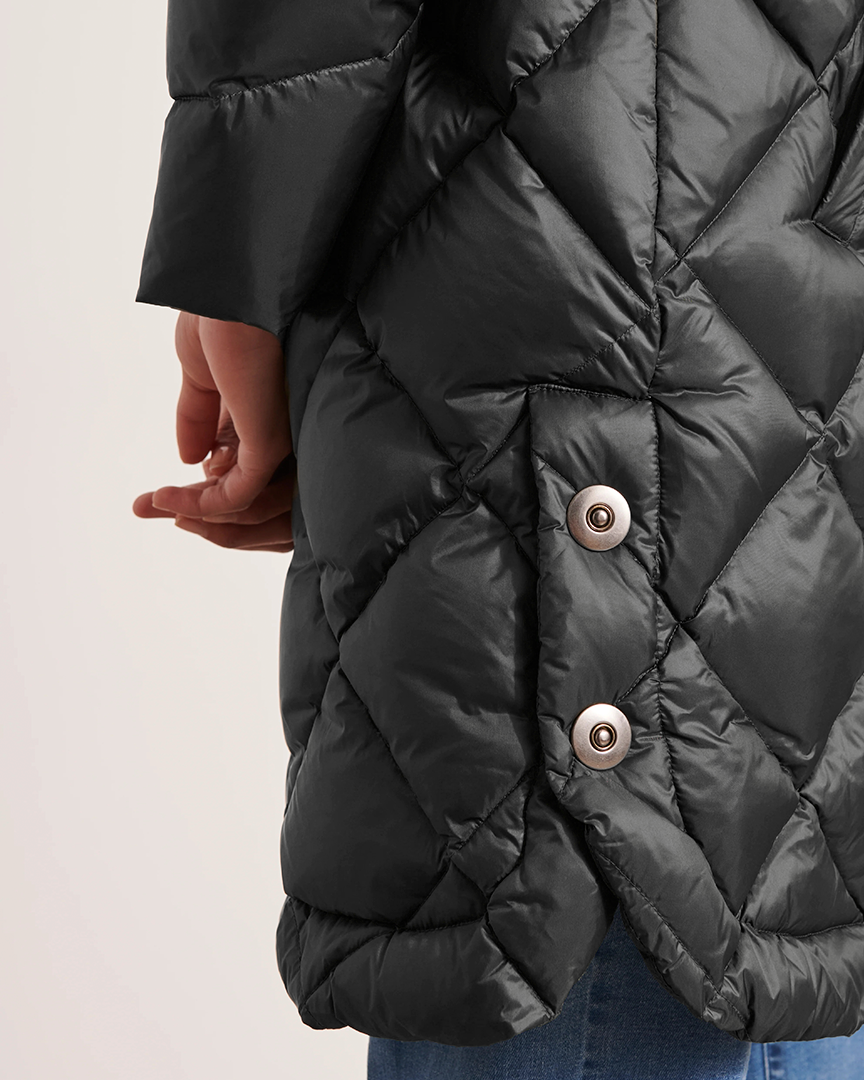 CHAQUETA ACOLCHADA LARGA DE MUJER CON CAPUCHA