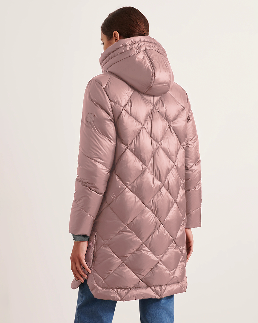 CHAQUETA ACOLCHADA LARGA DE MUJER CON CAPUCHA