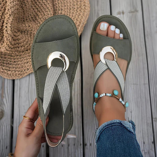 Costa Luna™ | Sandalias de Piel con Plantilla Ortopédica