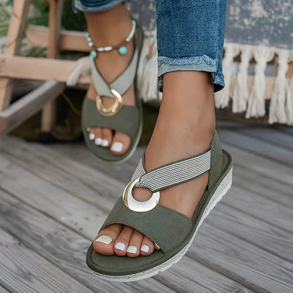 Costa Luna™ | Sandalias de Piel con Plantilla Ortopédica