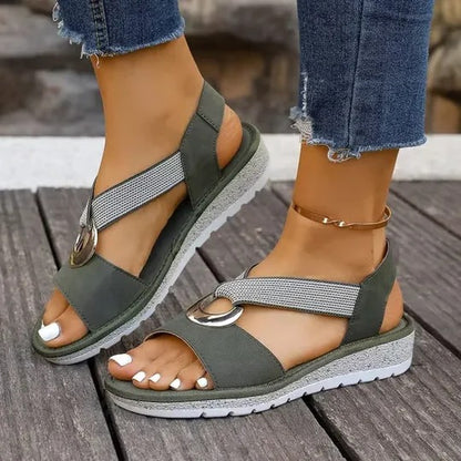 Costa Luna™ | Sandalias de Piel con Plantilla Ortopédica