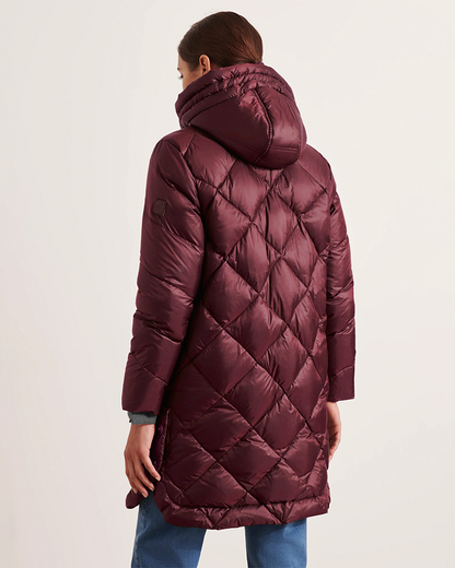 CHAQUETA ACOLCHADA LARGA DE MUJER CON CAPUCHA